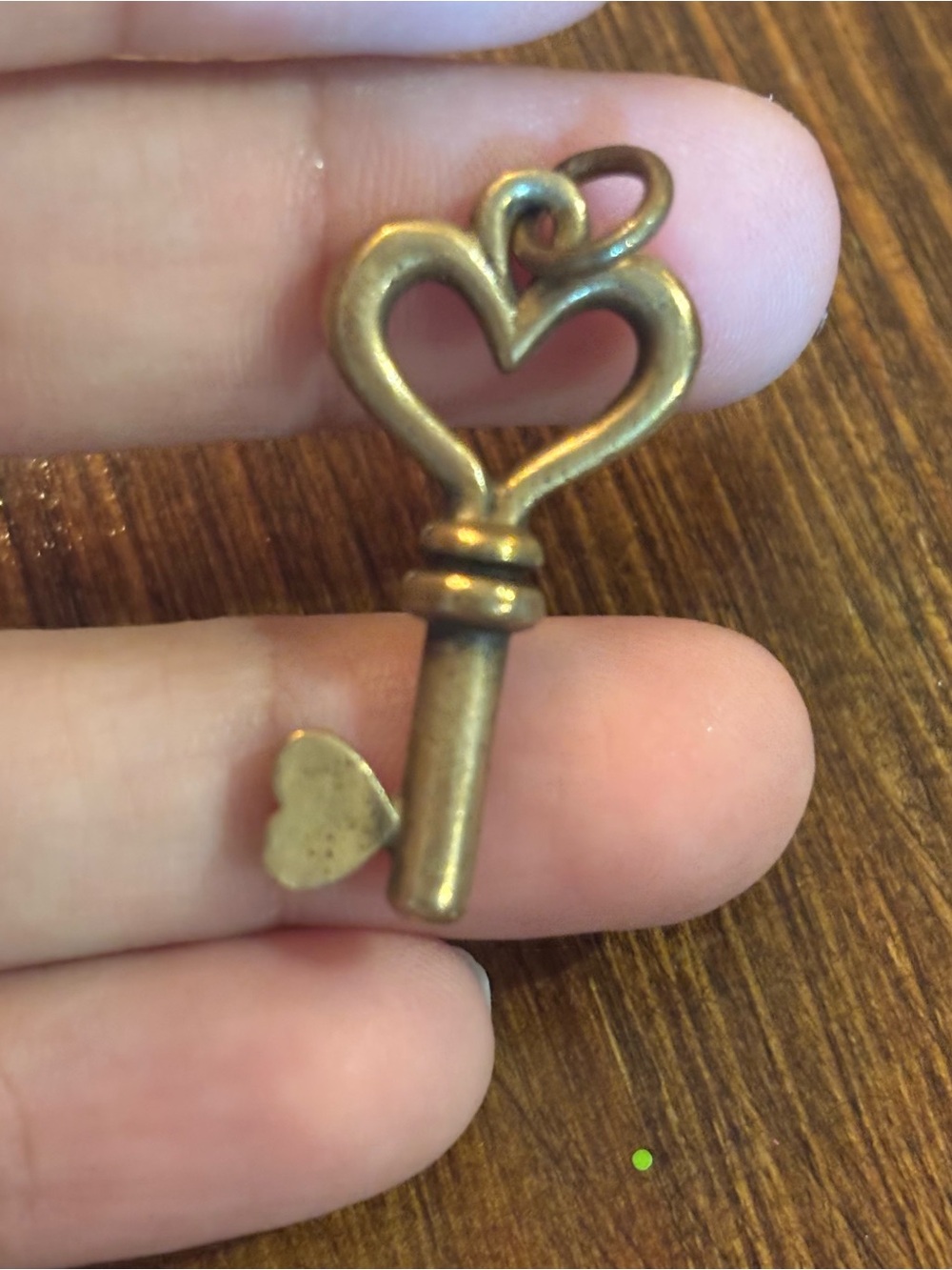 Retired Bronze James Avery Heart Key Charm